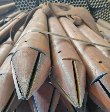 南通出尖打孔加工无缝注浆钢花管注浆管厂家